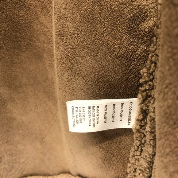 Good American teddy coat, tan, NWT - Picture 4 of 16
